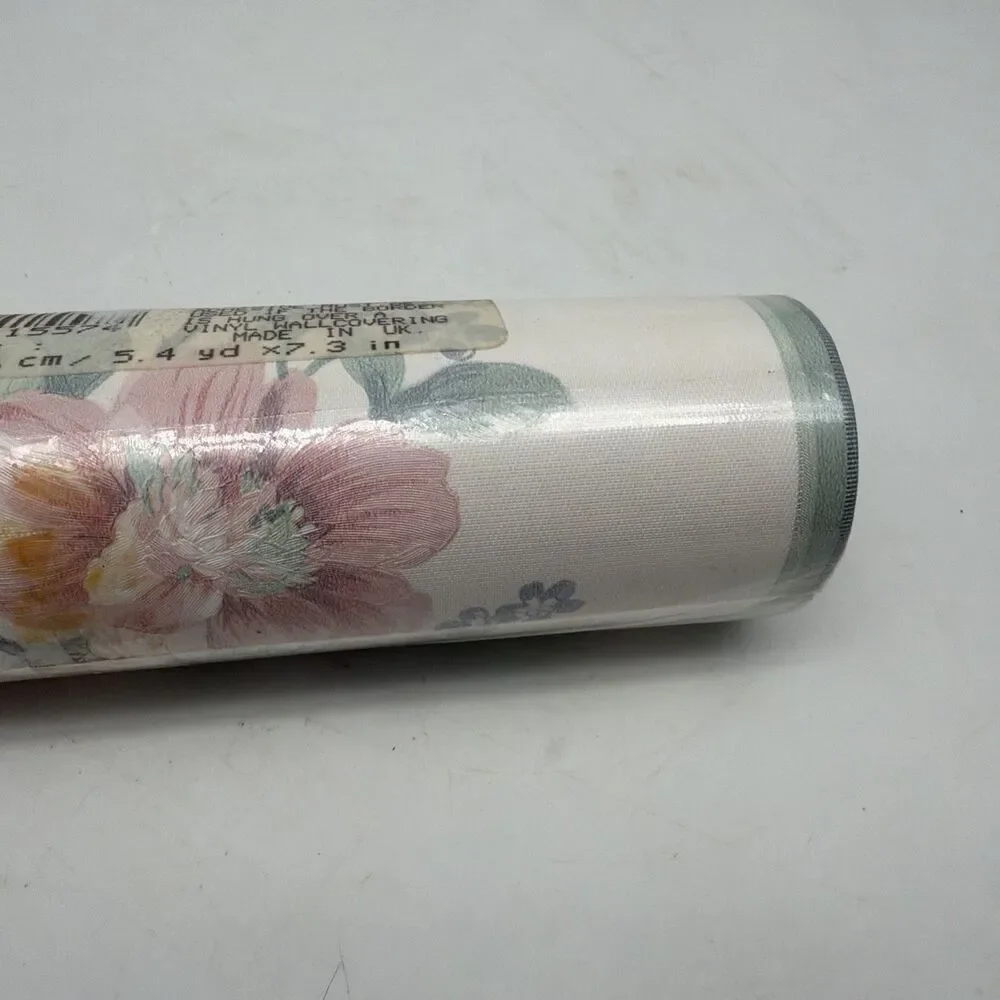 Vintage vinyl Wallpaper Border Roll Prepasted Cottage Core 5m